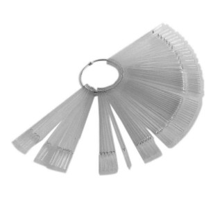 Cre8tion Nail Color Display, Palette With Ring, 50 pcs/set, Clear, 10128 BB KK0906 